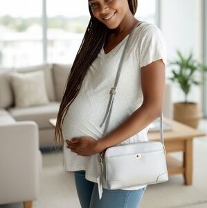 Elegant Silver Gray Women's Crossbody Bag